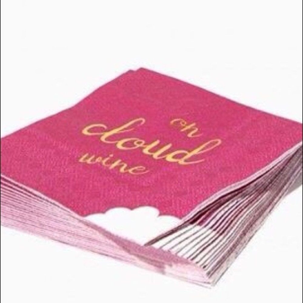 2 Charming Charlie On Cloud Wine Napkins Sealed